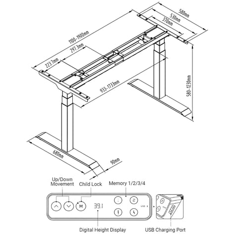 Flexispot E7 Dual Motor Electric Standing Desk
