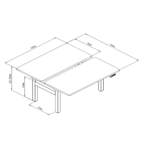 Flexispot E7H Dual Motor Double Sided Electric Standing Desk