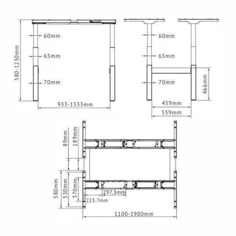 Flexispot E7H Dual Motor Double Sided Electric Standing Desk